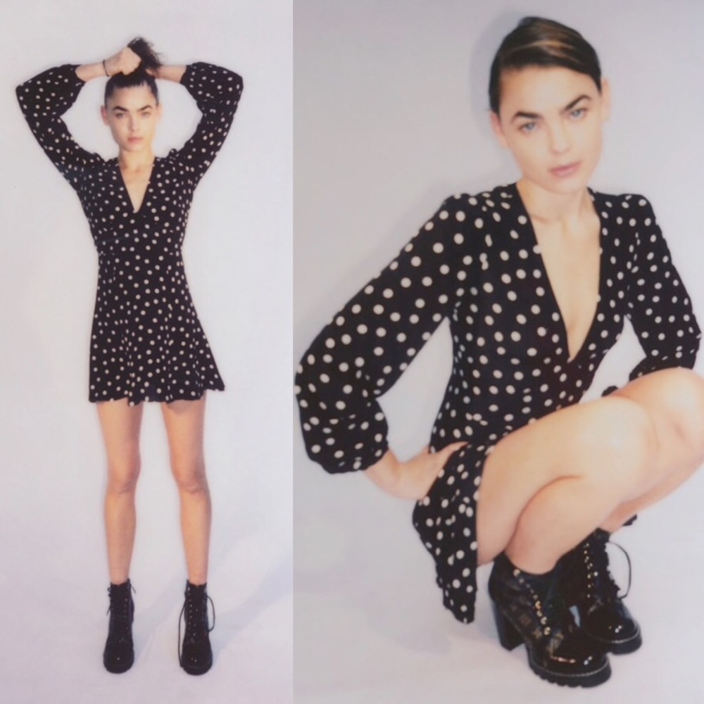 Réalisation Par - Kate Silk Polka Dot Dress